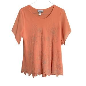 X-NOVA USA Embellished, Sequin, Flutter Sleeve, Flowy Fairy Blouse  - Size XXl